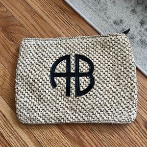 Anine Bing straw clutch